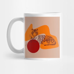 Abstract tiger - Orange Mug